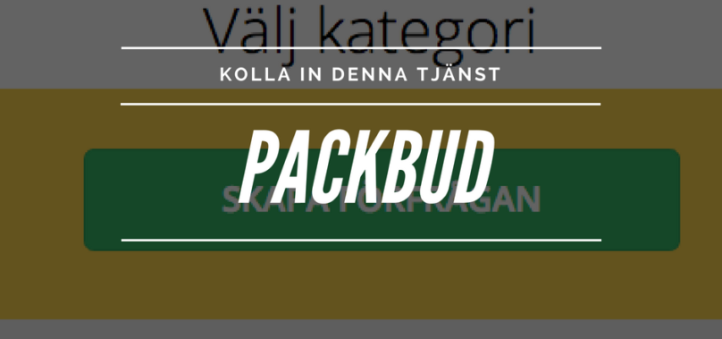 Låt dina saker lifta genom Sverige med Packbud