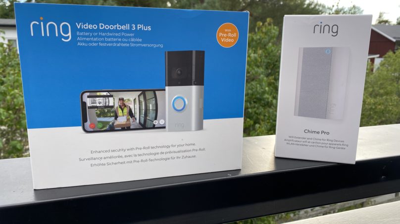 Ring Video Doorbell 3 plus och Chime Pro